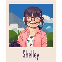 Shelley from Bunnyhug. Shelley has dark hair and shown smiling!