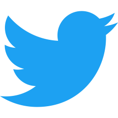 Blue Twitter bird logo