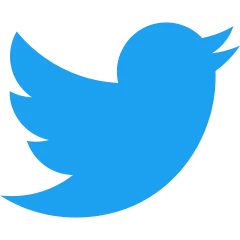 Blue Twitter bird logo